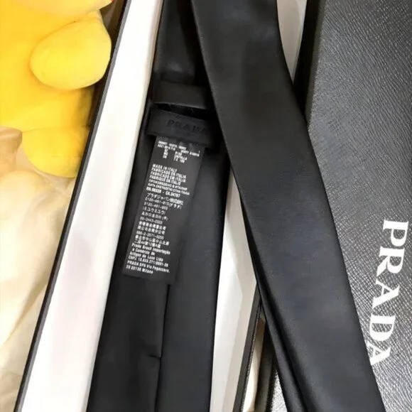 Prada black tie, comes with box, unisex.✨✨ - Picture 4 of 6